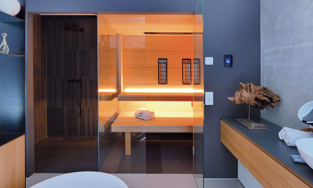 Finnische Sauna Feuchte Sauna Infrarot